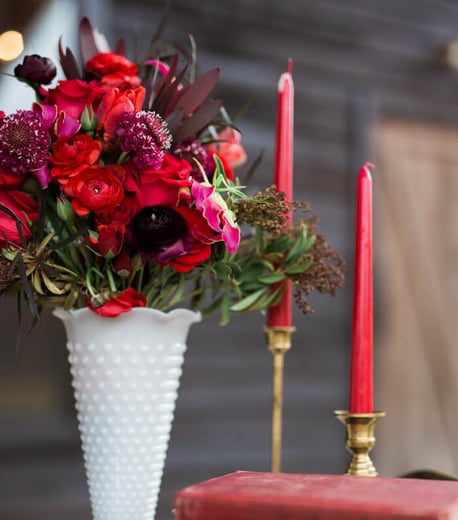 Flower arrangement in a vase