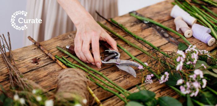 florist preparing for work