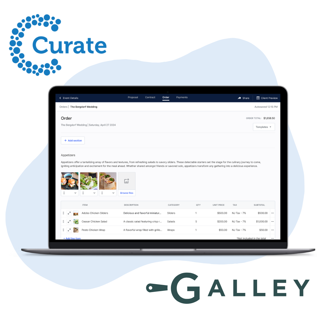 Curate Galley Integration Curate Galley Integration