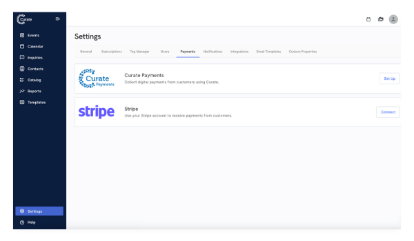 Curate Payment Sample Page